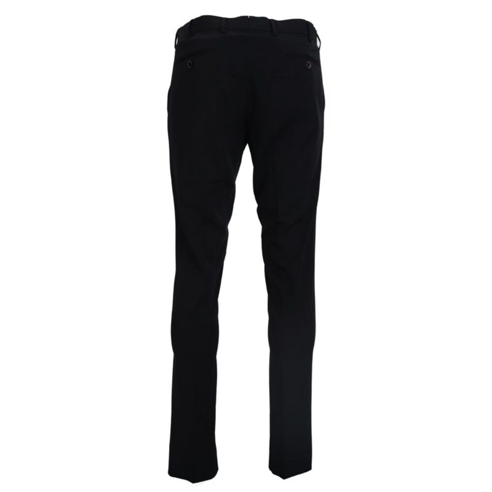 Domenico Tagliente Black Tapered Dress Formal Men's Pants